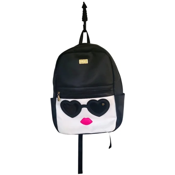Betsey Johnson LBREGAN Heart Sunglass Large Backpack - Picture 1 of 10